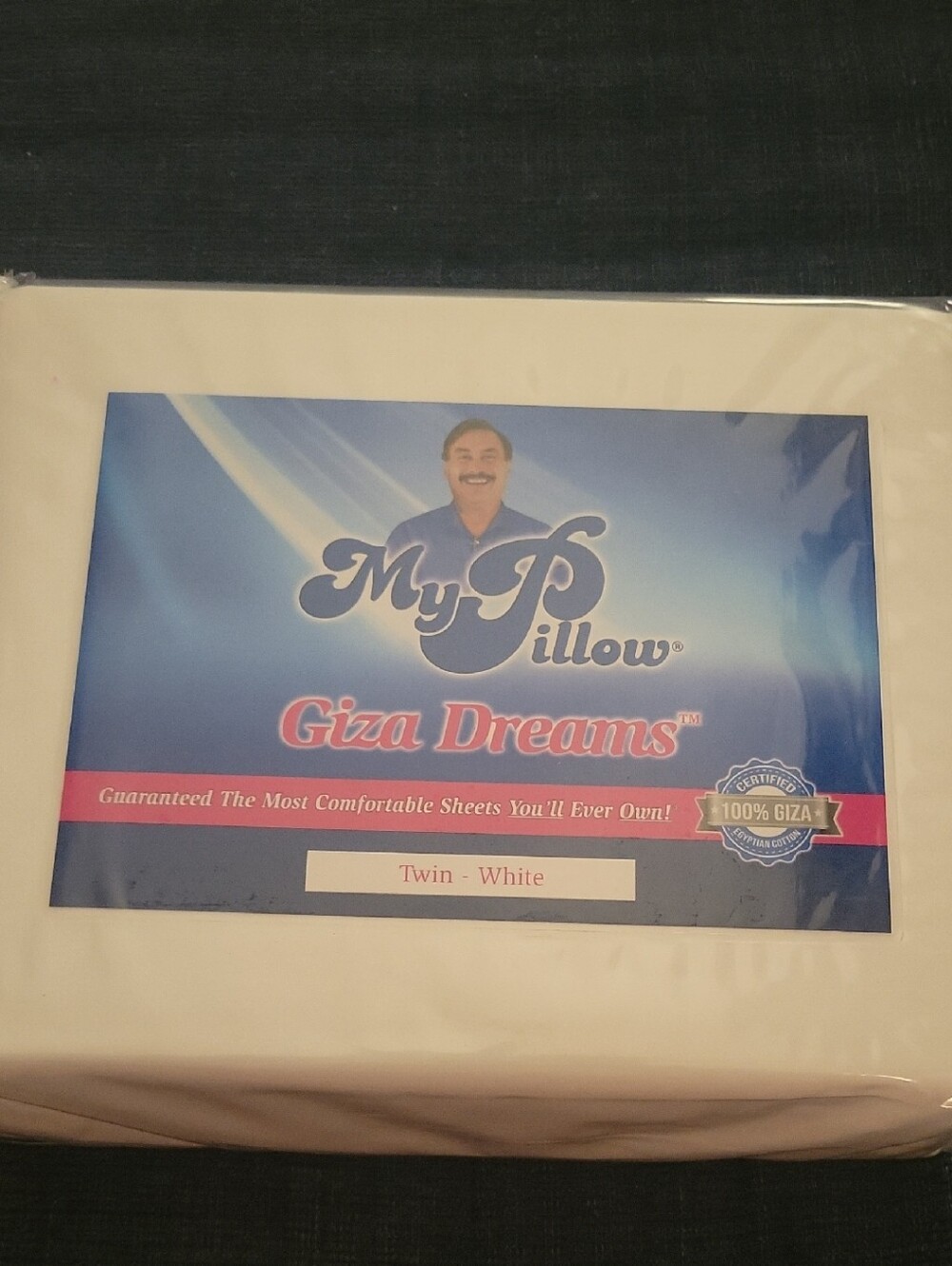 MyPillow Giza Dreams Twin Sheet Set in White NWT